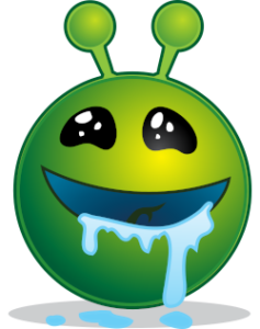 Alien Smiley Emoji : Image by Clker-Free-Vector-Images from Pixabay.