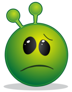 Alien Smiley Emoji : Image by Clker-Free-Vector-Images from Pixabay.